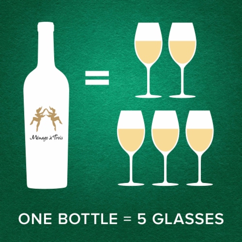 Menage a Trois Limelight Pinot Grigio California White Wine 750 ml Perspective: top