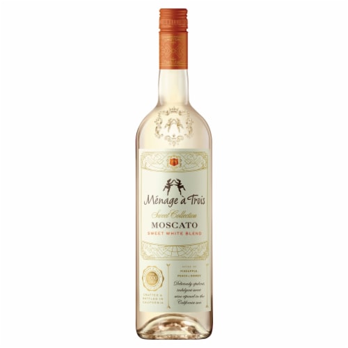 Menage a Trois Sweet Collection Moscato Sweet White Wine Perspective: top