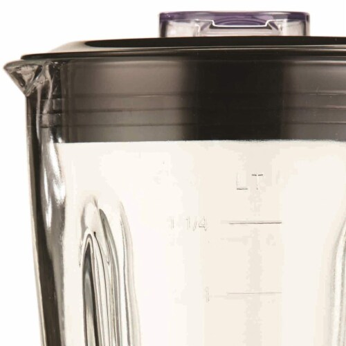 Brentwood JB-920R 12 Speed and Pulse Electric Kitchen Blender w/ Glass Jar, Red Perspective: top