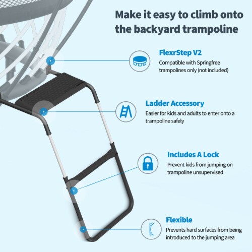 Springfree Trampoline FlexrStep V2 Ladder Accessory for Springfree Trampolines Perspective: top