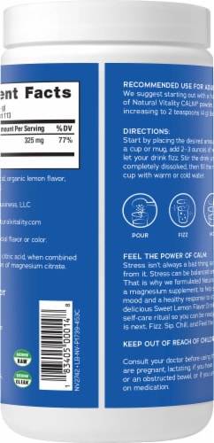 Natural Vitality CALM Sweet Lemon Magnesium Supplement Drink Mix Perspective: top