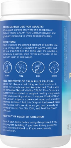 Natural Vitality CALM Unflavored Magnesium Supplement Drink Mix Plus Calcium Perspective: top