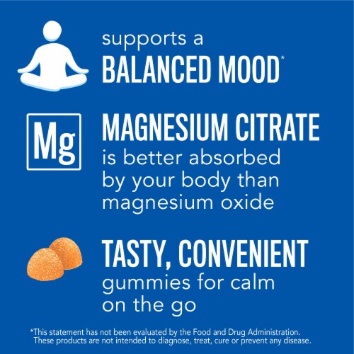 Natural Vitality Calm® Magnesium Supplement Orange Flavored Gummies Perspective: top
