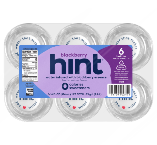 Hint Blackberry Essence Flavored Water Perspective: top