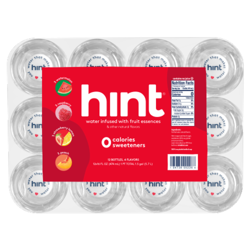 Hint® Variety Flavored Bottled Water Perspective: top