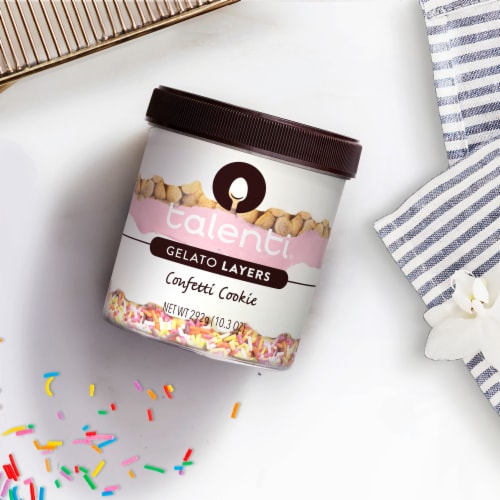 Talenti Layers Confetti Cookie Gelato 1 Pint Perspective: top