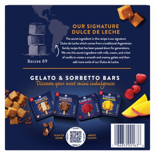 Talenti Vanilla Caramel Mini Gelato Bars Perspective: top