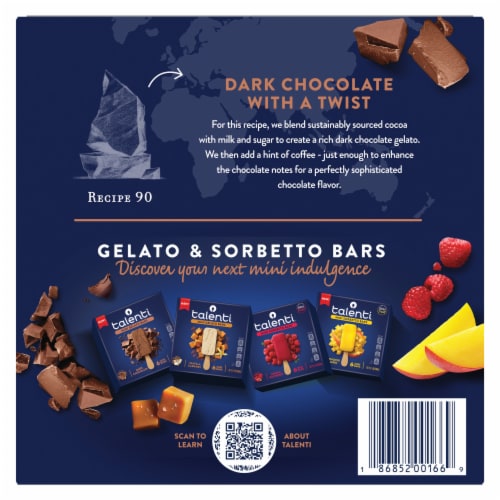 Talenti Dark Chocolate Mini Gelato Bar Perspective: top
