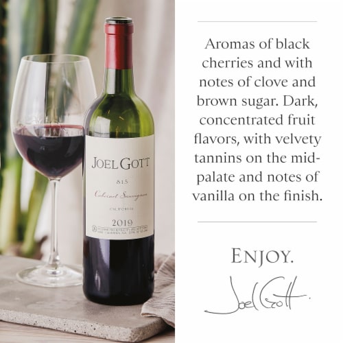 Joel Gott 815 Cabernet Sauvignon Red Wine Bottle Perspective: top