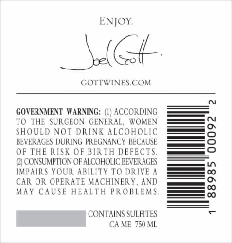 Joel Gott Merlot Wine Perspective: top