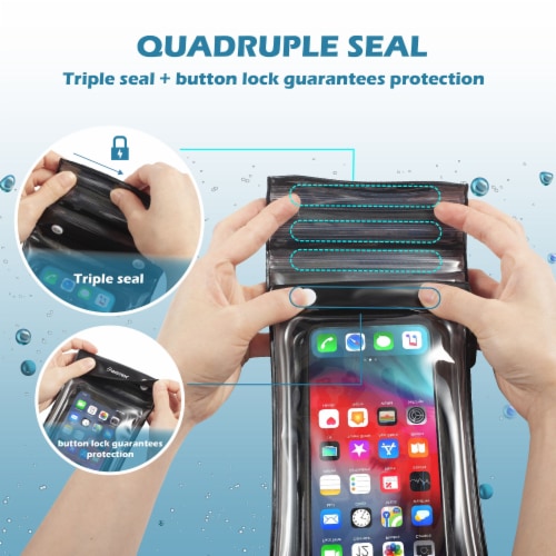 Floating waterproof top phone pouch