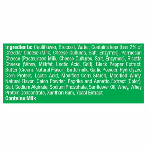 Green Giant Simply Steam Sauced Veggies Cheesy Riced Cauliflower & Broccoli Perspective: top