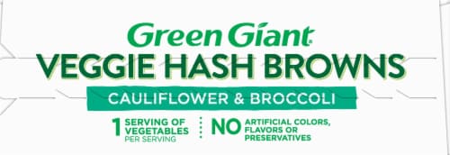 Green Giant Cauliflower and Broccoli Veggie Hash Brown Patties Perspective: top