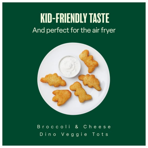 Green Giant Dino Broccoli & Cheese Veggie Tots Perspective: top
