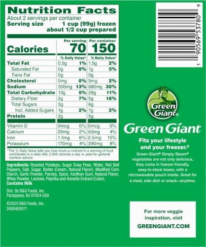 Green Giant Simply Steam Garden Vegetable Medley Perspective: top