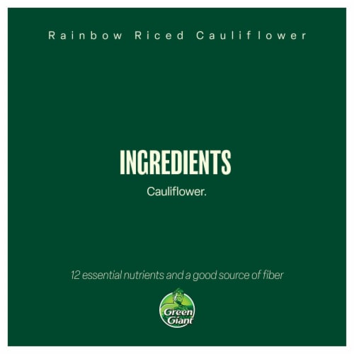 Green Giant Riced Veggie Rainbow Cauliflower Perspective: top