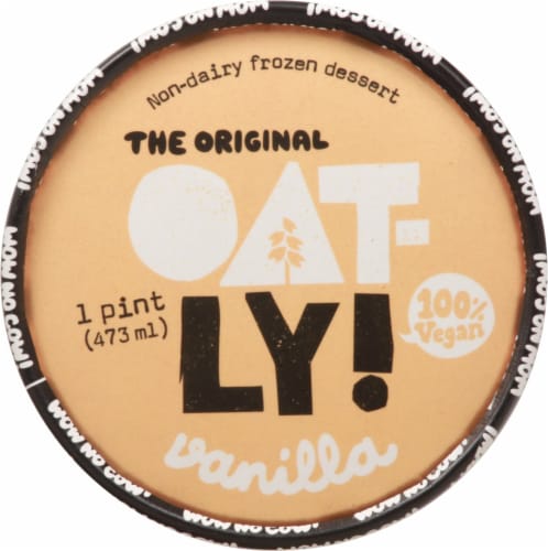 Oatly Gluten Free Vegan Vanilla Dairy Free Frozen Dessert Perspective: top