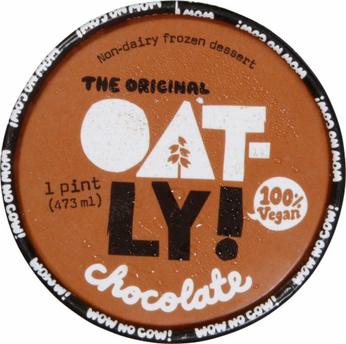 Oatly Dairy Free Chocolate Frozen Dessert Pint Perspective: top