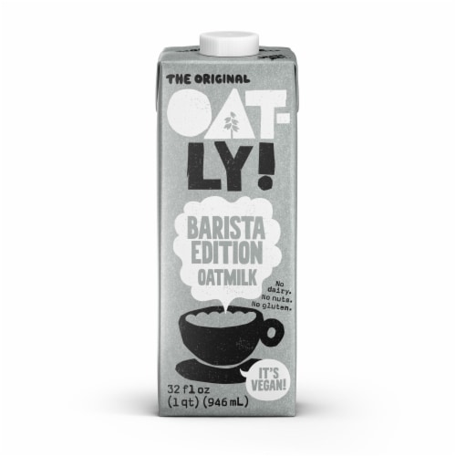 Oatly Dairy-Free Original Barista Edition Oatmilk Perspective: top