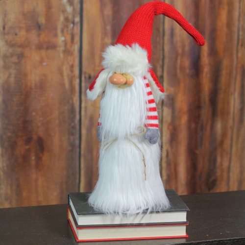 Northlight Slim Santa Gnome Christmas Figure - 22” - White