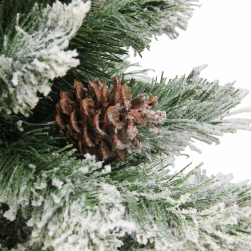 Northlight Medium Flocked Angel Pine Artificial Christmas Tree - 6' - Unlit Perspective: top