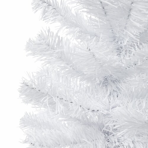Northlight 24 White Balsam Pine Mini Artificial Christmas Tree - Unlit Perspective: top