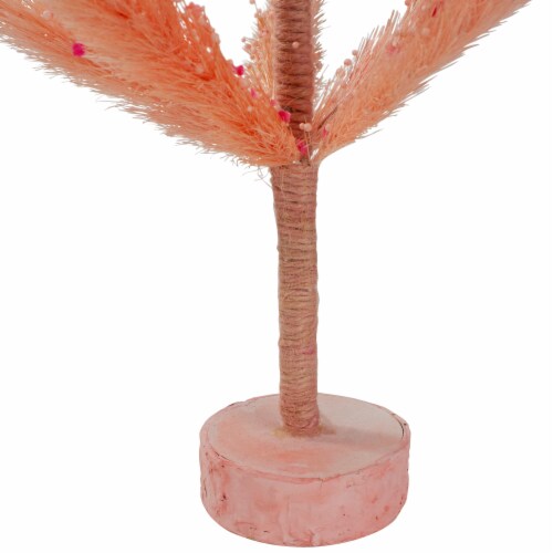 Northlight 2' Medium Pink Pastel Peach Sisal Pine Artificial Easter Tree - Unlit Perspective: top