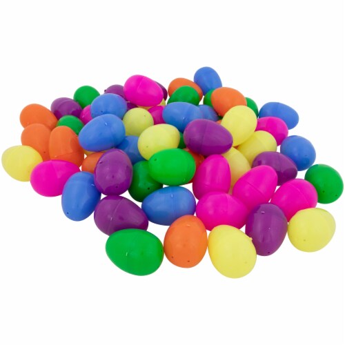 Northlight 60ct Multi-Colored Fillable Easter Eggs 2.5 Perspective: top
