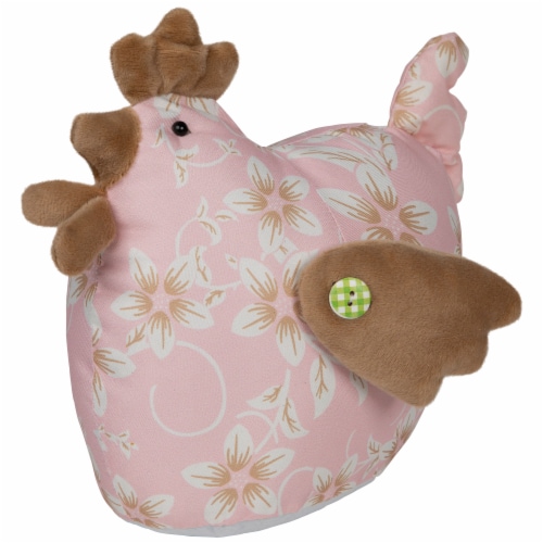 Northlight 8 Pink and Brown Floral Easter Country Hen Spring Figure Perspective: top