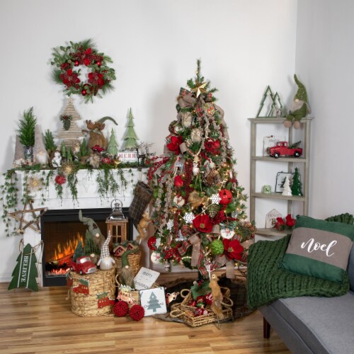 Northlight 33911999 60 in. Hanging Red Berries Artificial Christmas Spray Perspective: top