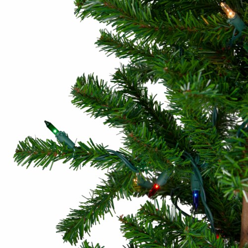 Northlight 7' Pre-Lit Alpine Artificial Christmas Tree - Multi Lights Perspective: top