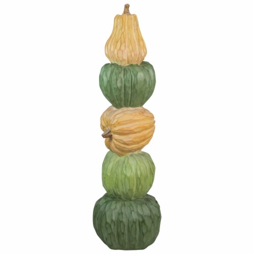 Northlight 42.5 Five Tiered Stacked Pumpkins Thanksgiving Decor Perspective: top