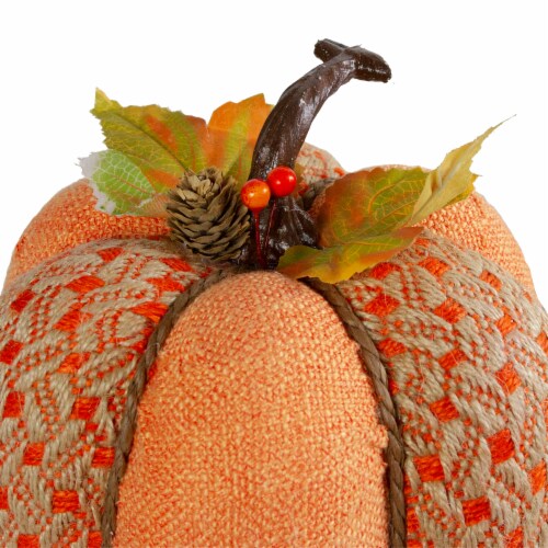 Northlight 10.5 Orange Autumn Harvest Thanksgiving Tall Pumpkin Perspective: top