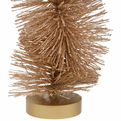 Northlight 14 Gold Glittered Spiral Sisal Christmas Tree Tabletop Decoration Perspective: top