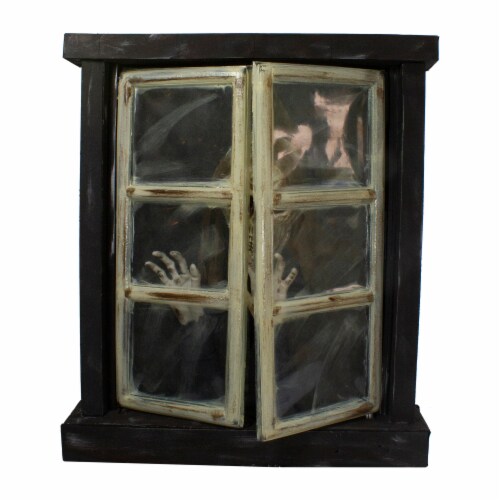 Northlight 29 Lighted and Animated Opening Window Halloween Decoration Perspective: top