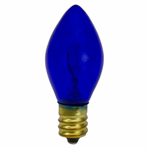 Northlight Set of 4 Blue C7 Transparent Christmas Replacement Bulbs - 2 Perspective: top