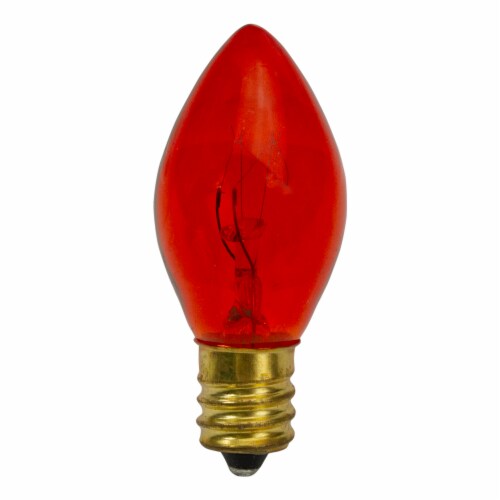 Northlight Pack of 4 Amber C7 Transparent Christmas Replacement Bulbs Perspective: top