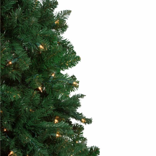Northlight 7.5ft Pre-Lit Ravenna Pine Artificial Christmas Tree - Warm White LED Lights Perspective: top