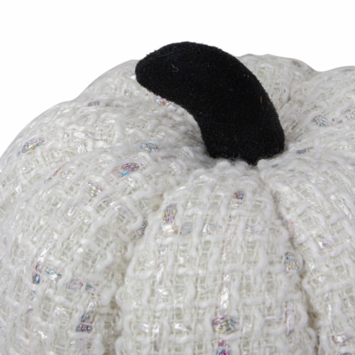 Northlight 7  Ivory Knitted Fall Harvest Tabletop Pumpkin Perspective: top