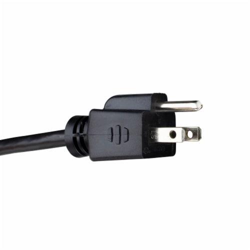 Northlight 20' Black 3-Prong Outdoor Extension Power Cord Perspective: top