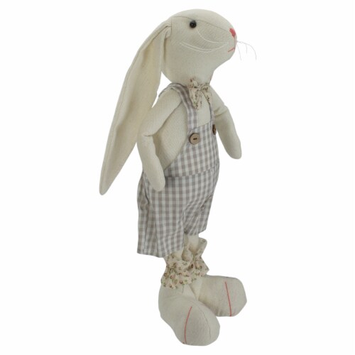 Northlight 14.5-Inch Beige and Cream Standing Boy Bunny Rabbit Spring Figure Perspective: top