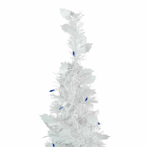 Northlight 3' Pre-Lit White Medium Iridescent Pine Artificial Christmas Tree  - Purple Lights, 1 - Ralphs