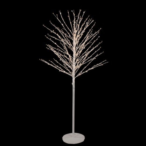 Northlight 5' White LED Lighted Christmas Twig Tree Warm White Lights