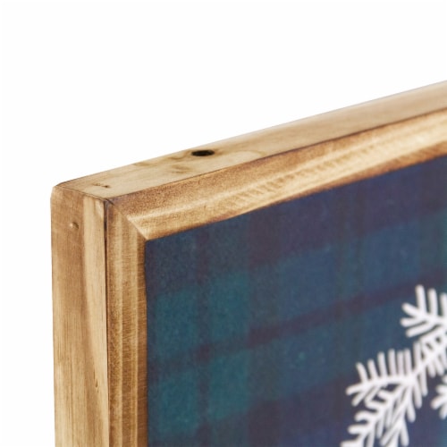 Northlight 15.75 Plaid 'Jingle Bells' Christmas Wall Sign Perspective: top
