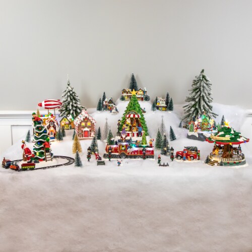 Northlight Family Bringing Home the Tree Christmas Village Display 