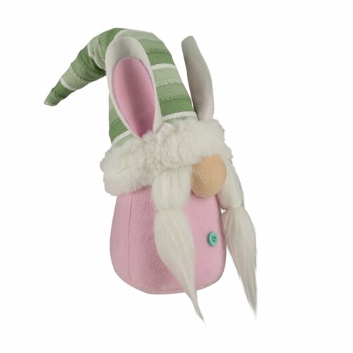 Northlight 13  Pink and Green Girl Easter Bunny Gnome Perspective: top