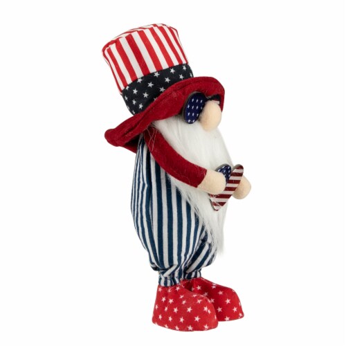 Northlight 12.25 Patriotic Heart 4th of July Americana Gnome Perspective: top