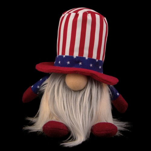 Northlight 6.75 Lighted Americana Boy 4th of July Patriotic Gnome Perspective: top