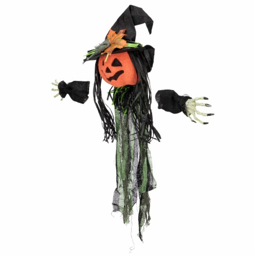 Northlight Creepy Jack-O-Lantern 3-D Halloween Window Decoration Perspective: top