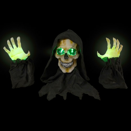 Northlight 8 Spooky Town LED Lighted Grim Reaper with Sound Outdoor Halloween Decoration Perspective: top